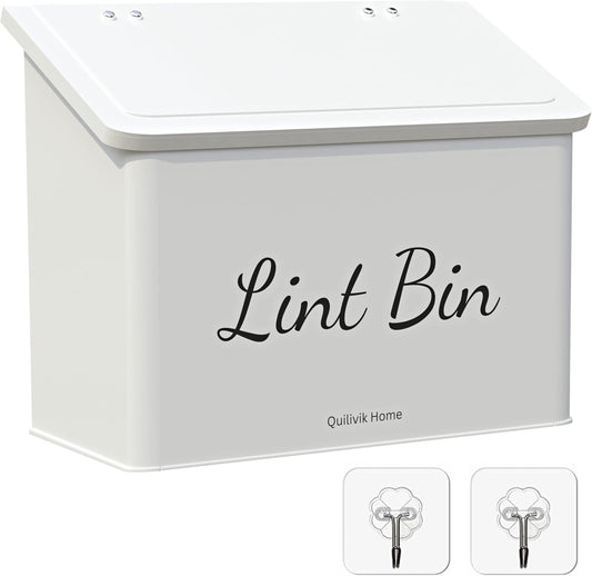 Metal-Magnetic-Lint-Bin-With-Lid-For-Laundry-Room-Decor-With-Small-146