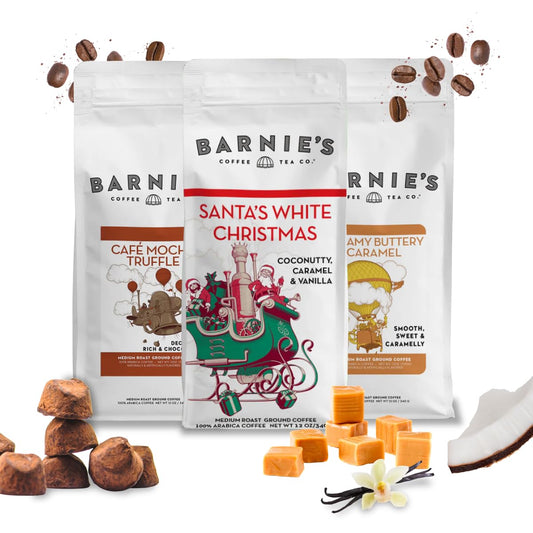 Barnie's-Premium-Flavor-Coffee-Trio-with-Santa's-White-Christmas,-Creamy-Buttery-Caramel-and-167