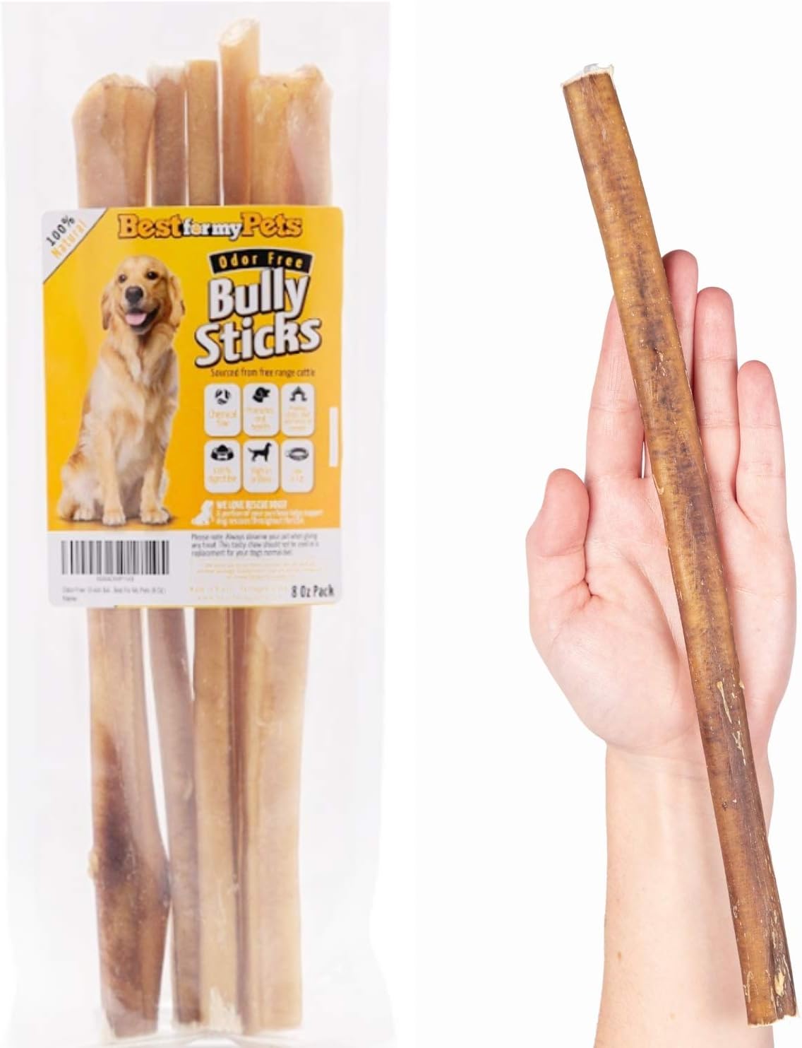 Best-For-My-Pets-12?Inch-Odor?Free-1-Beef-Bully-Sticks,-8-Bag-329