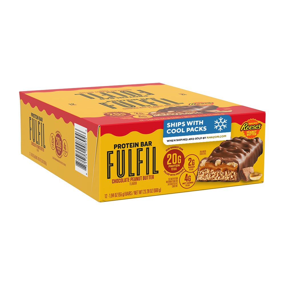 FULFIL-Reese's-Chocolate-Peanut-Butter-Protein-Bars,-20g-Protein,-12-ct--|-20g-Protein,-Sugar,-1522