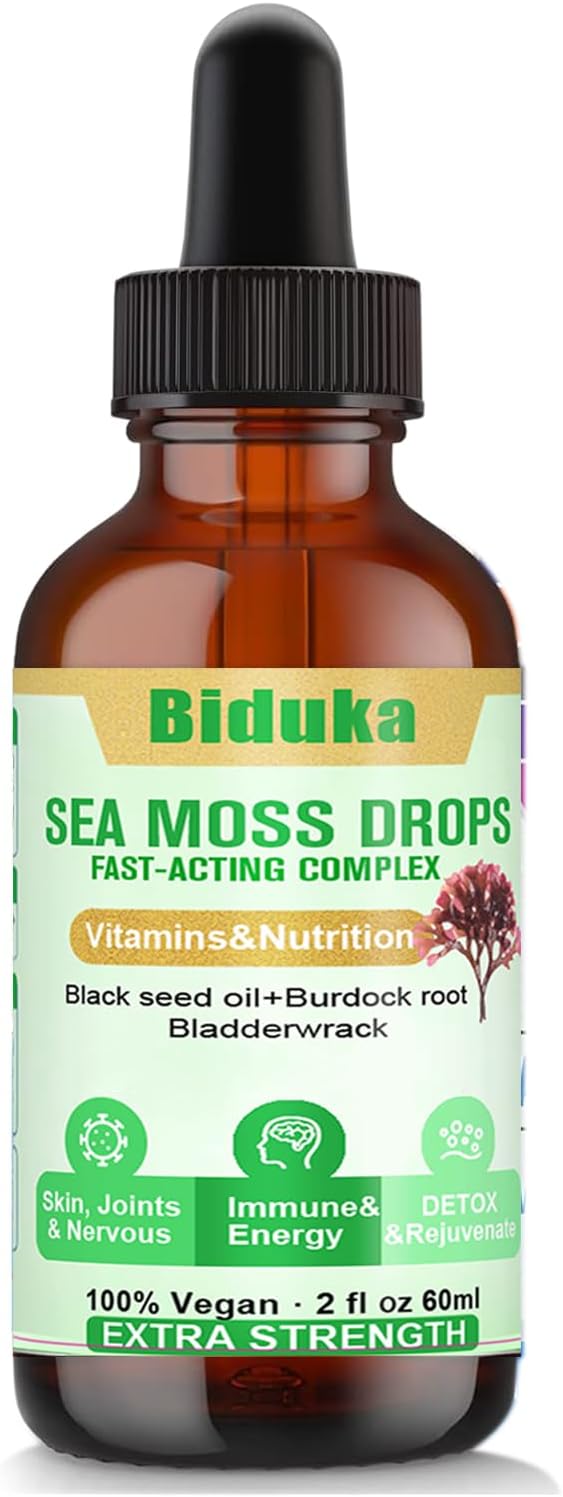 Biduka-Irish-Sea-Moss-Drops-Black-Seeds-Oil,-Bladderwrack,-Burdock-Root,-Vitamin-and-Multimineral-804