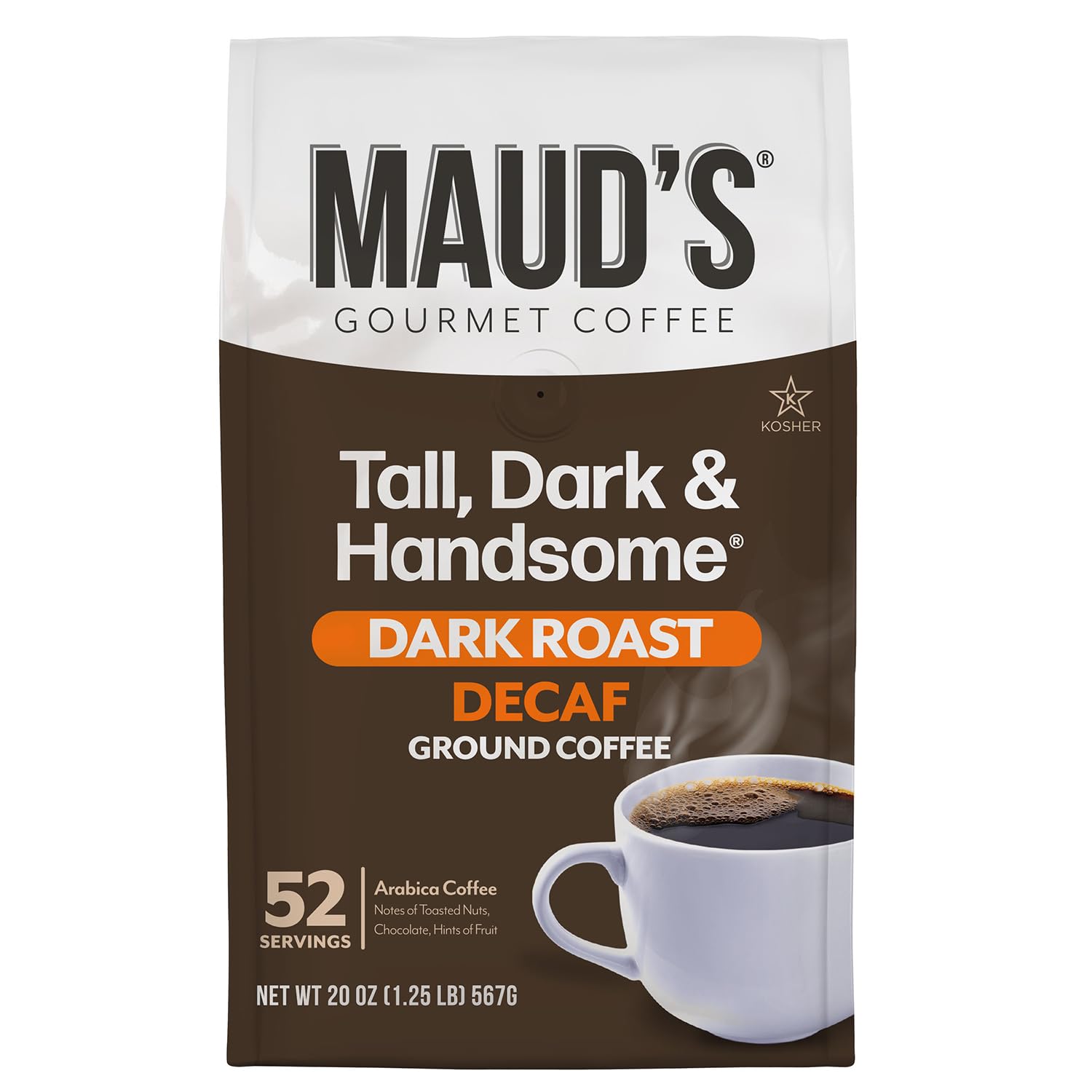 Maud's-Decaf-Dark-Roast-Ground-Coffee,-1-Bag,-(20oz),-1-Arabica-Coffee,-52-1930