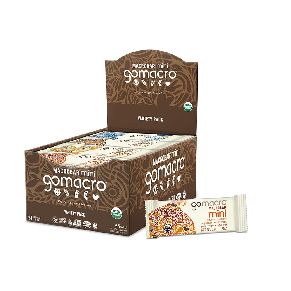 GoMacro-MacroBar-Mini-Organic-Vegan-Protein-Bars,-Variety-Pack,-0.9-Oz,--24-Count---1104