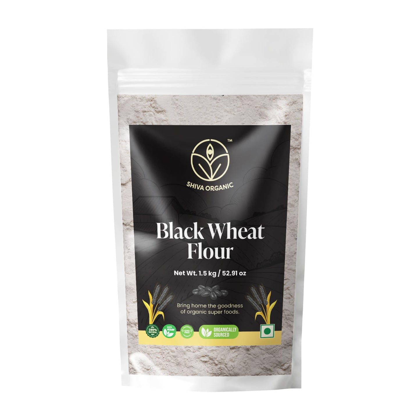 Shiva-Organic-Black-Wheat-Atta,-1.5-kg-(3.3-lbs)-Whole-Grain-Flour,-159