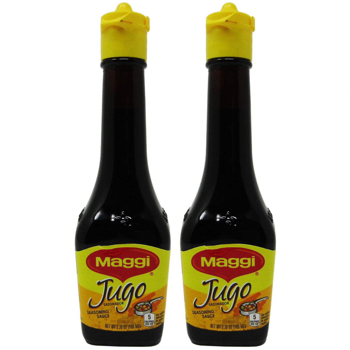 Jugo-Maggi-Seasoning-Sauces-Lot-Of-Two-3.38-oz-Each-Glass-Bottles-1914