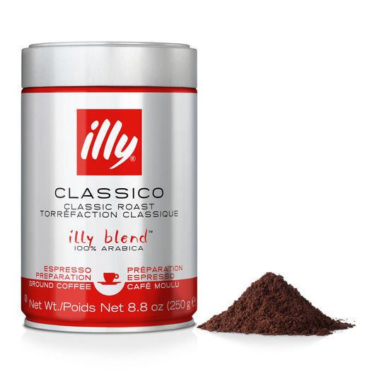 Illy-Classico-Espresso-Café-molido,-tostado-medio-clásico-con-notas-de-y3590