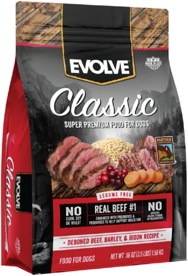 Evolve-Pet-Food-Classics-Deboned-Beef,-Barley-and-Bison-Recipe-Dog-Food,-3.5-pounds-857