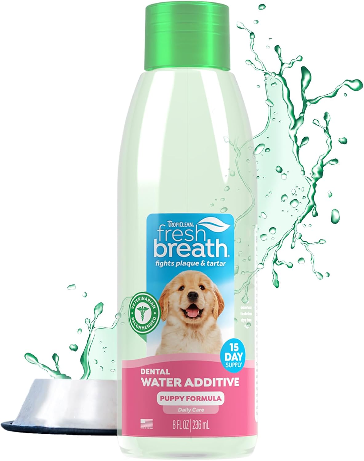 TropiClean-Fresh-Breath-Water-Additive-for-Puppies,-Teeth-Cleaning-and-Breath-Freshener-Solution,-383