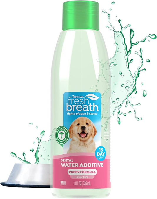 TropiClean-Fresh-Breath-Water-Additive-for-Puppies,-Teeth-Cleaning-and-Breath-Freshener-Solution,-383