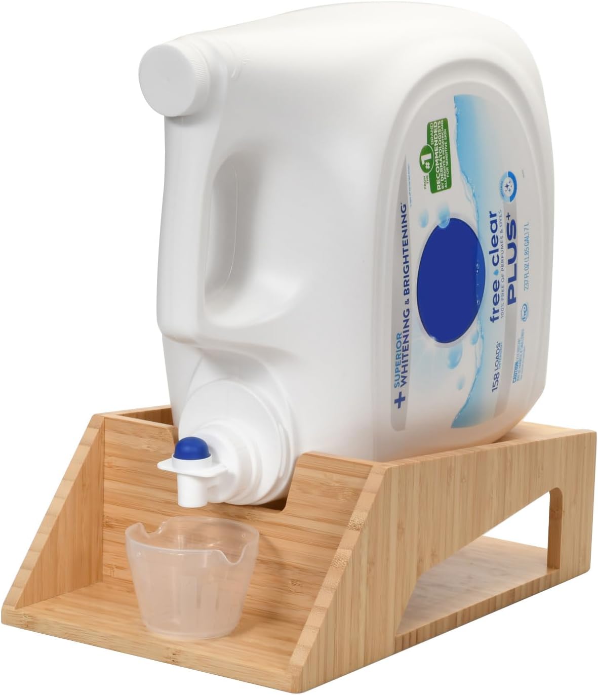 MobileVision-Bamboo-Laundry-Detergent-Holder-with-Drip-Tray-&-Cup-Storage-for-257