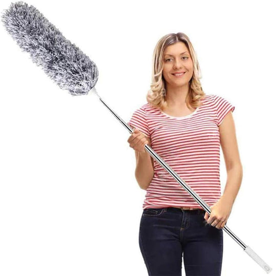 DELUX-Microfiber-Feather-Duster-Extendable-Duster-with-100-inches-Extra-Long-Pole,-Bendable-Head-&-1365