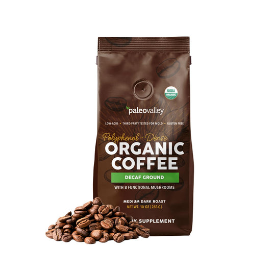 Paleovalley-Organic-Ground-Coffee,-10oz---Decaf,-Low-Acid,-Single-Origin,-Polyphenol-Rich,-Infused-with-1248