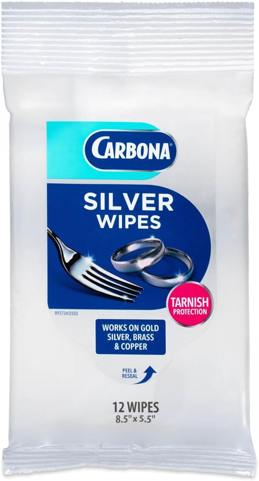 Carbona-Silver-Wipes-|-Metal-Cleaner-&-Polish-|-12-Wipes,-1-Pack-----628