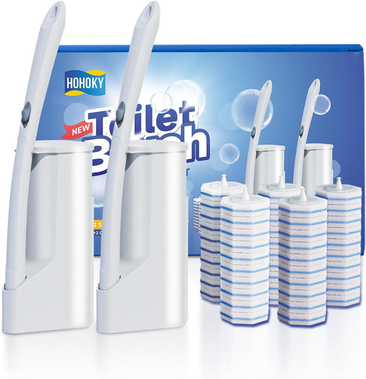 Disposable-Toilet-Brush-Cleaning-System,-Two-Sets-of-Wands-and-2317