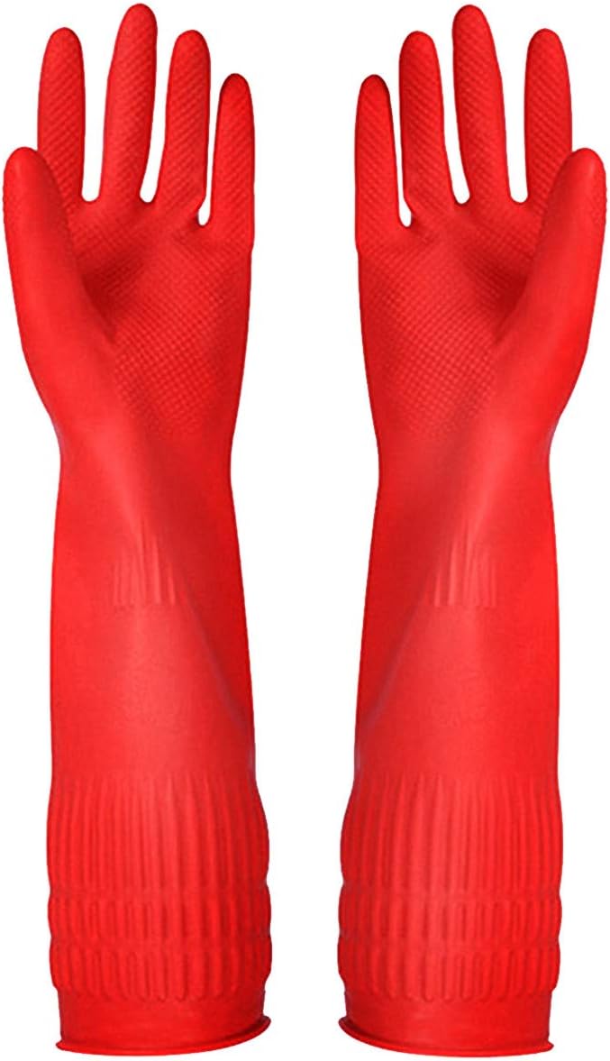 Rubber-Cleaning-Gloves-Kitchen-Dishwashing-Glove-3-Pairs,Waterproof-Reuseable.(Large)-----3153