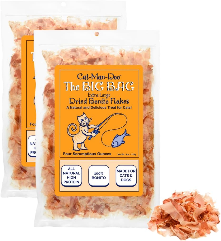 Cat-Man-Doo-|-Bonito---4oz.-(2-Pack)-|-Bonito-Fish-Flakes-for-Cat-&-401