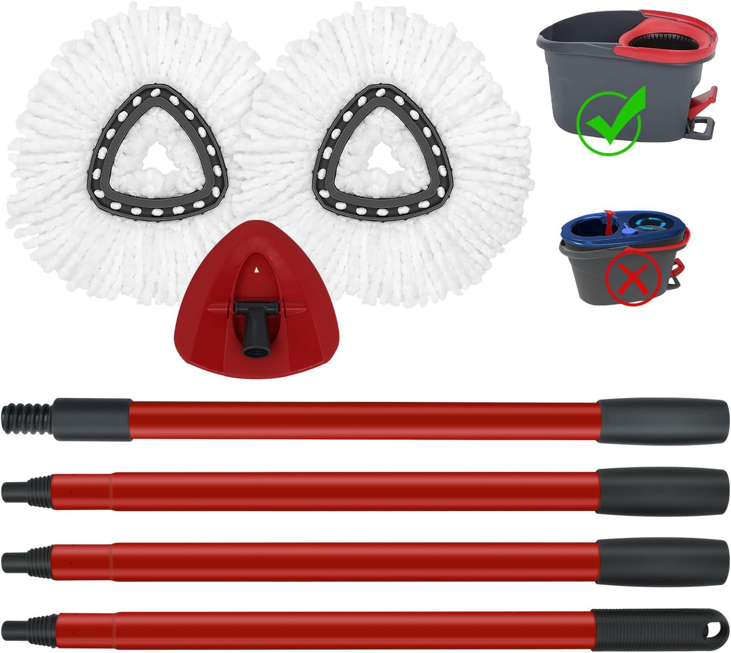 Mop-Replace-Heads-Mop-Handle-and-Base-Replacement-for-O-Cedar-EasyWring-1-Tank-Spin-Mop-1329