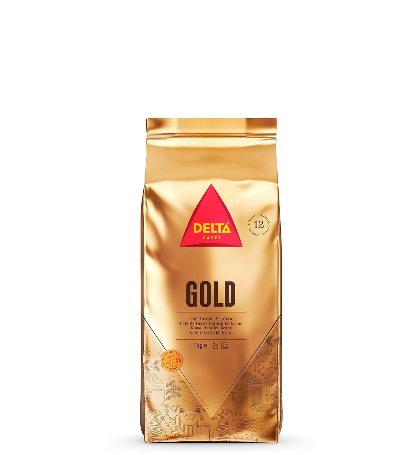 Delta-Cafés-Gold-Whole-Bean-Coffee-1kg/35.2oz,-Intensity-12,-Arabica-Roasted---Cereal-1168