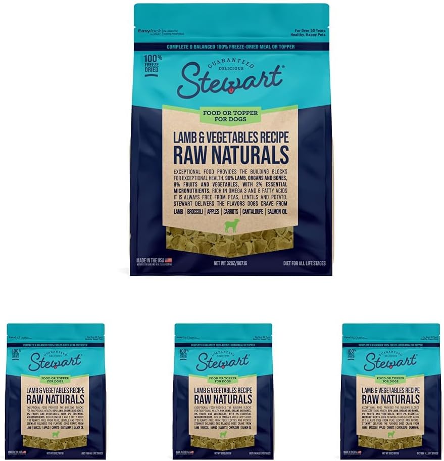 Stewart-Raw-Naturals-Freeze-Dried-Raw-Dog-Food-or-Meal-Topper,-Lamb-&-103