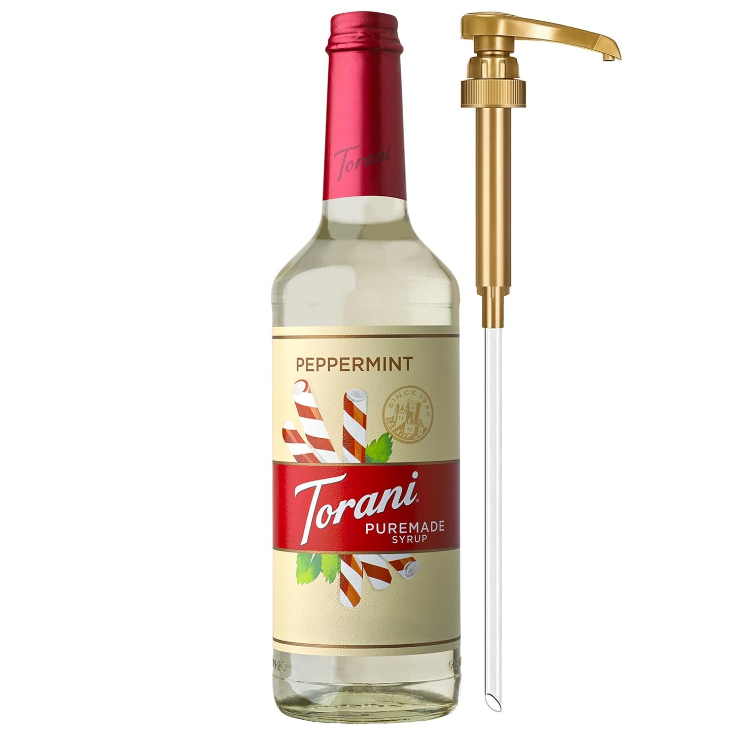 Torani-Puremade-Syrup,-Peppermint-Flavoring-for-Drinks,-Glass-Bottle-with-Pump-Included,-Fl---2193