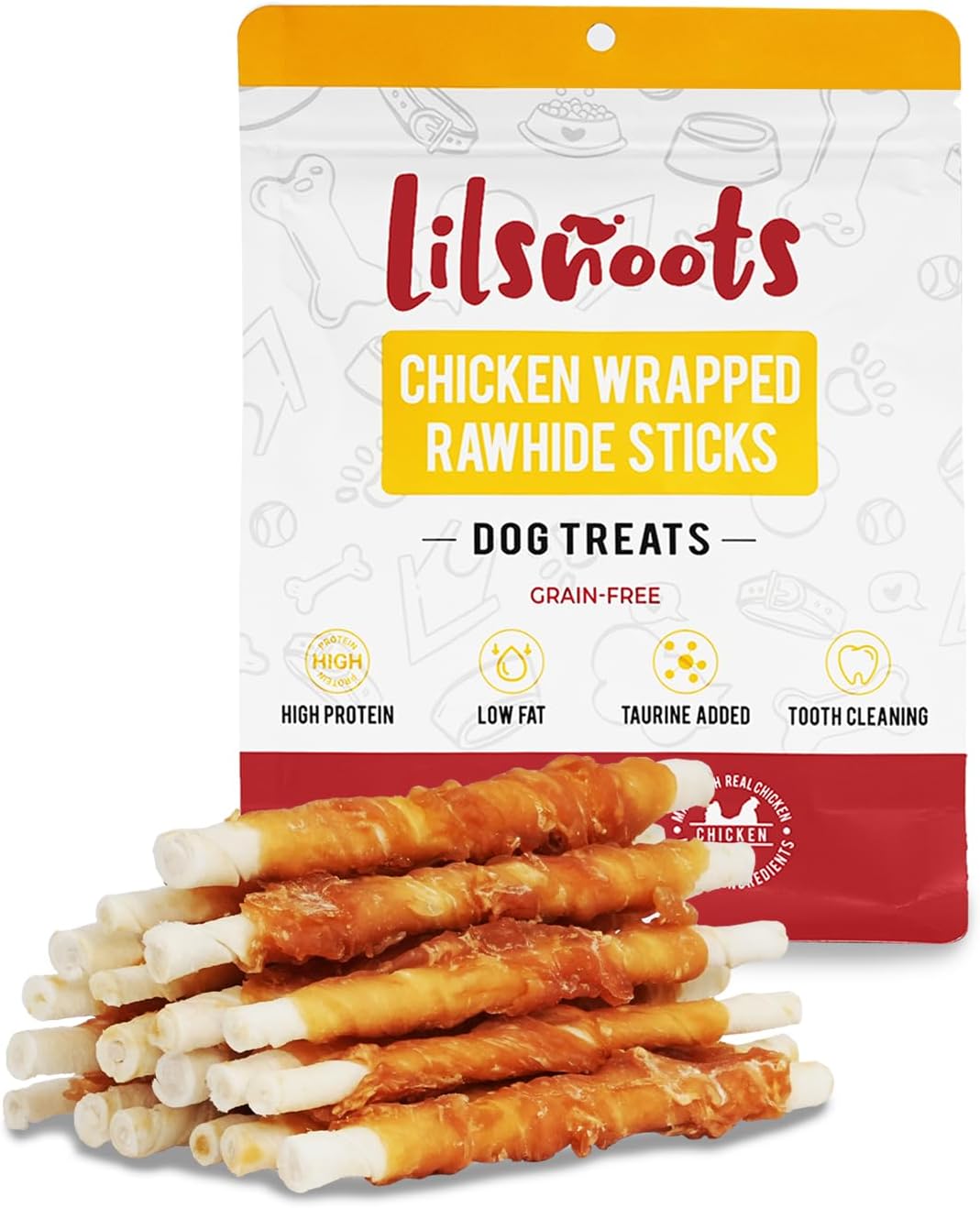 Chicken-Wrapped-Rawhide-Sticks-Dog-Treats-10.6oz-w/Taurine-Rawhide-Sticks-Puppy-Snacks-1219