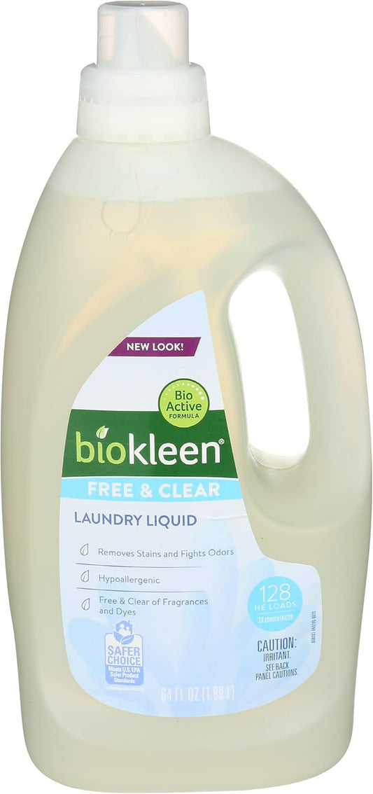 biokleen,-Laundry-Liquid,-Free-&-Clear,-64-oz---------394