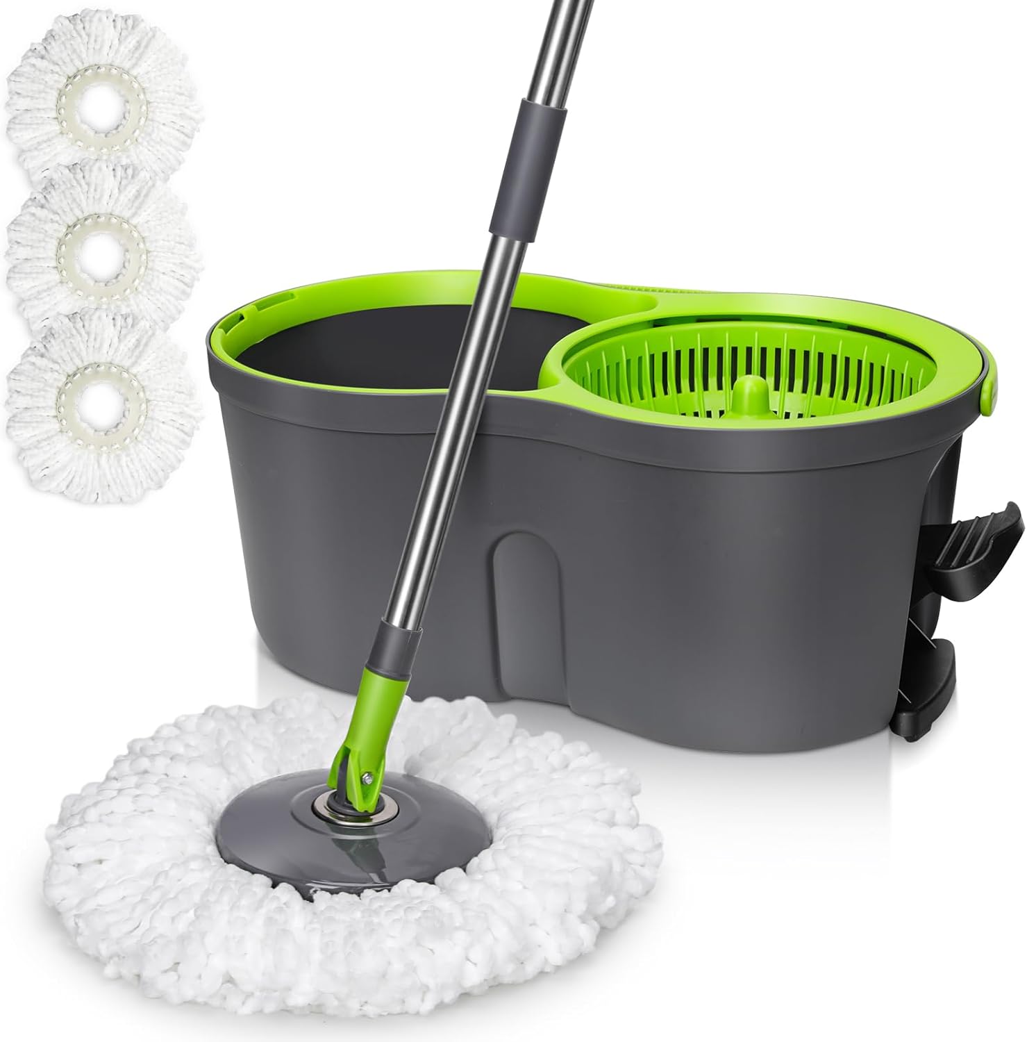 Spin-Mop-Bucket-System,Masthome-Pedal-Spin-Mop-and-Bucket-with-2147