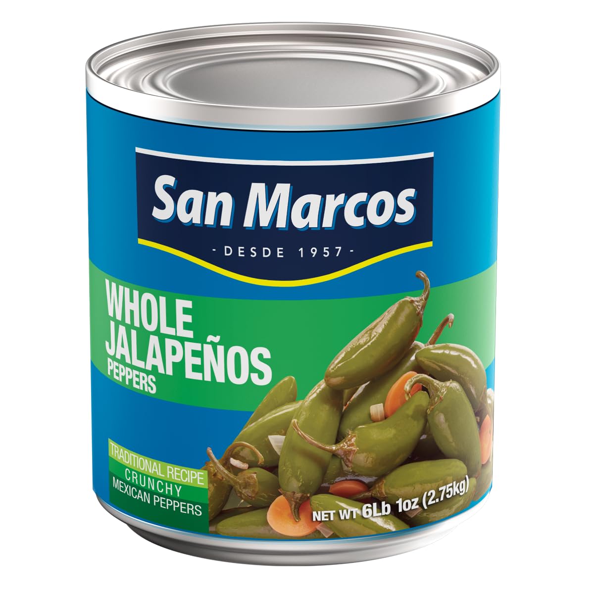 San-Marcos-Whole-Jalapenos,-6-Lb,-97-oz,-Carefully-handpicked-Whole-Jalapeños-520