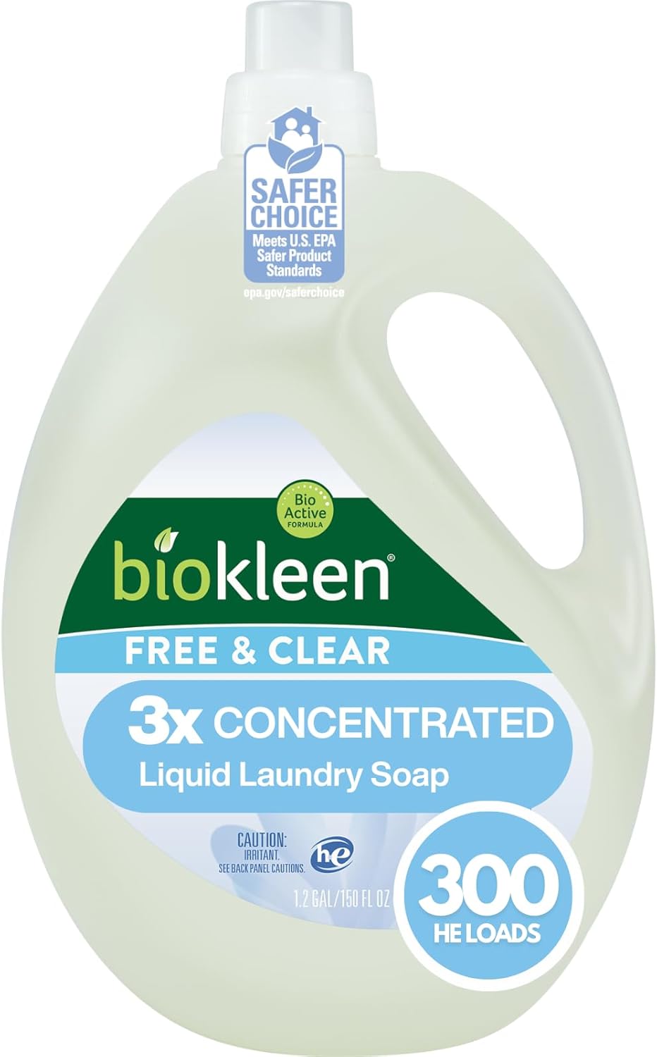 Biokleen-Free-&-Clear-Natural-3X-Concentrated-Liquid-Laundry-Detergent,-300-Loads,-1415