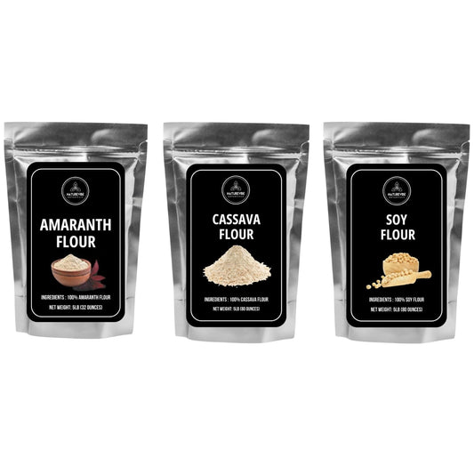Amaranth-Flour-5lbs,-Cassava-Flour-5lb-&-Defatted-Soy-Flour-5lbs-|-42