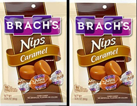 Brach's-Nips-Caramel-Flavor-3.25oz-bag-2-PACK-Individually-2877