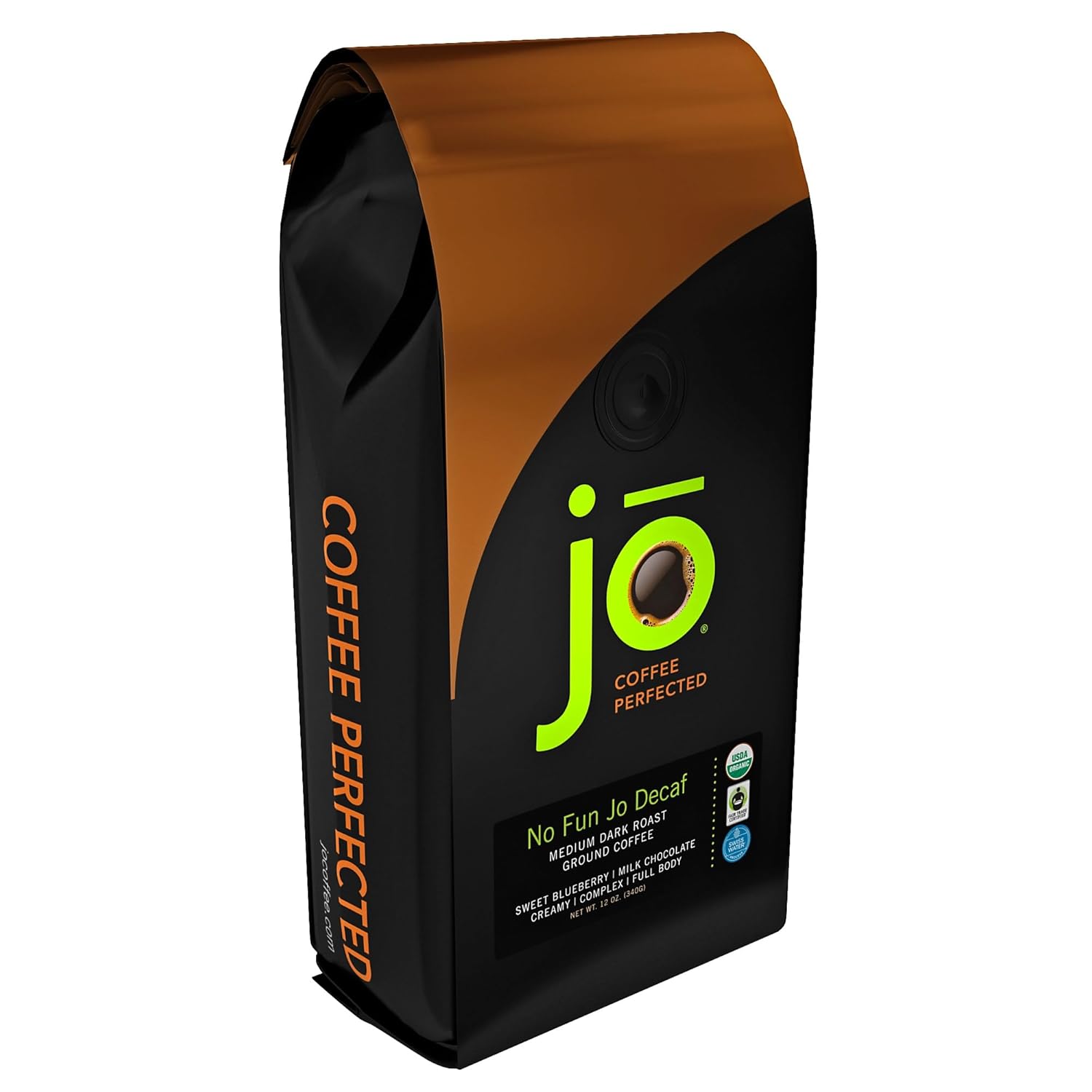 NO-FUN-JO-DECAF:-12-oz,-Organic-Decaf-Ground-Coffee,-Swiss-Water-Process,-2494