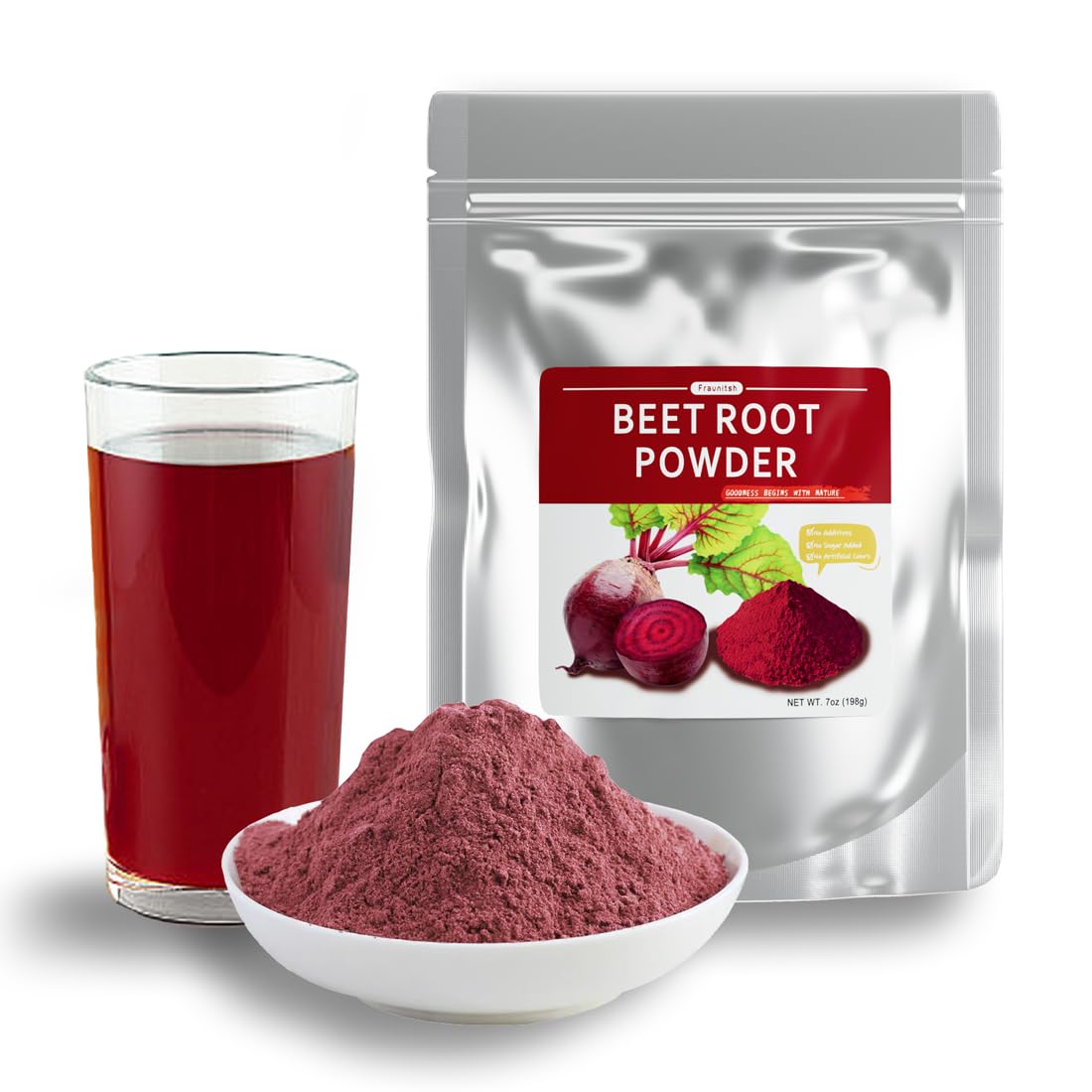 Fraunitsh-Pure-Beet-Root-Powder-7oz-|-Beetroot-Powder-|-Raw-Red-for-Baking,-1108