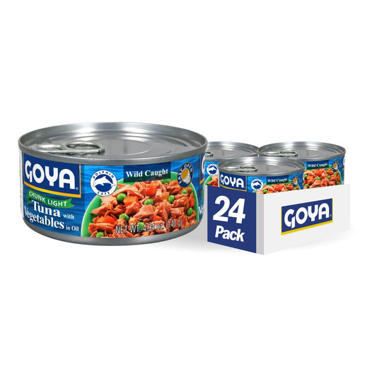 Goya-Foods-Chunk-Light-Tuna-with-Vegetables,-Wild-Caught,-4.94-Ounce-(Pack-of-322