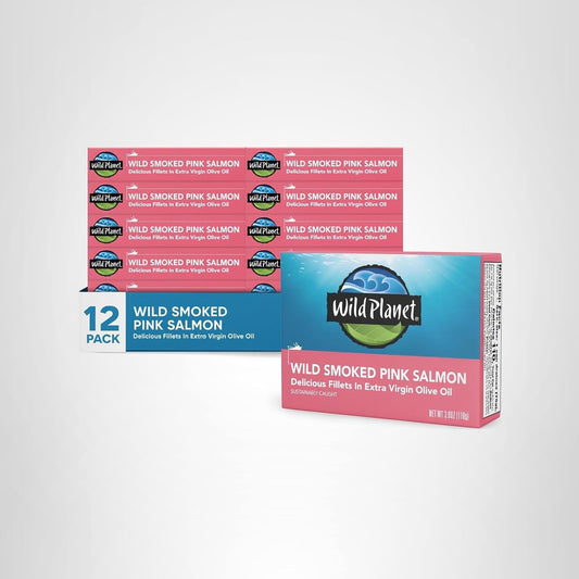 Wild-Planet-Filetes-de-salmón-rosa-ahumado-silvestre-en-aceite-de-oliva-extra,-1316