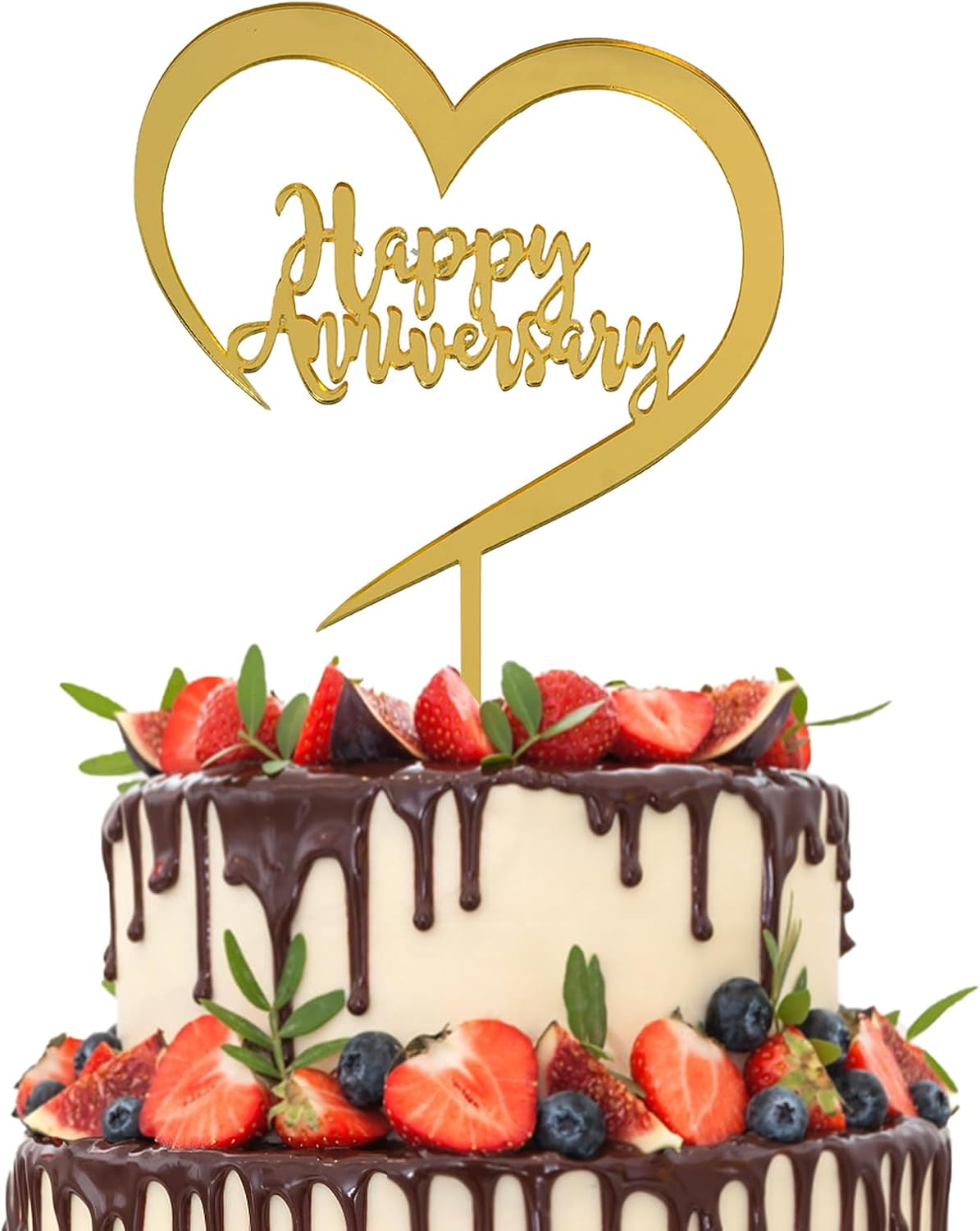 Cake-Topper-Happy-Anniversary-Gold-Acrylic-Cake-1842
