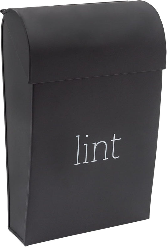 AuldHome-Design-Enamelware-Lint-Holder-Bin-(Black);-Modern-Farmhouse-Laundry-1576
