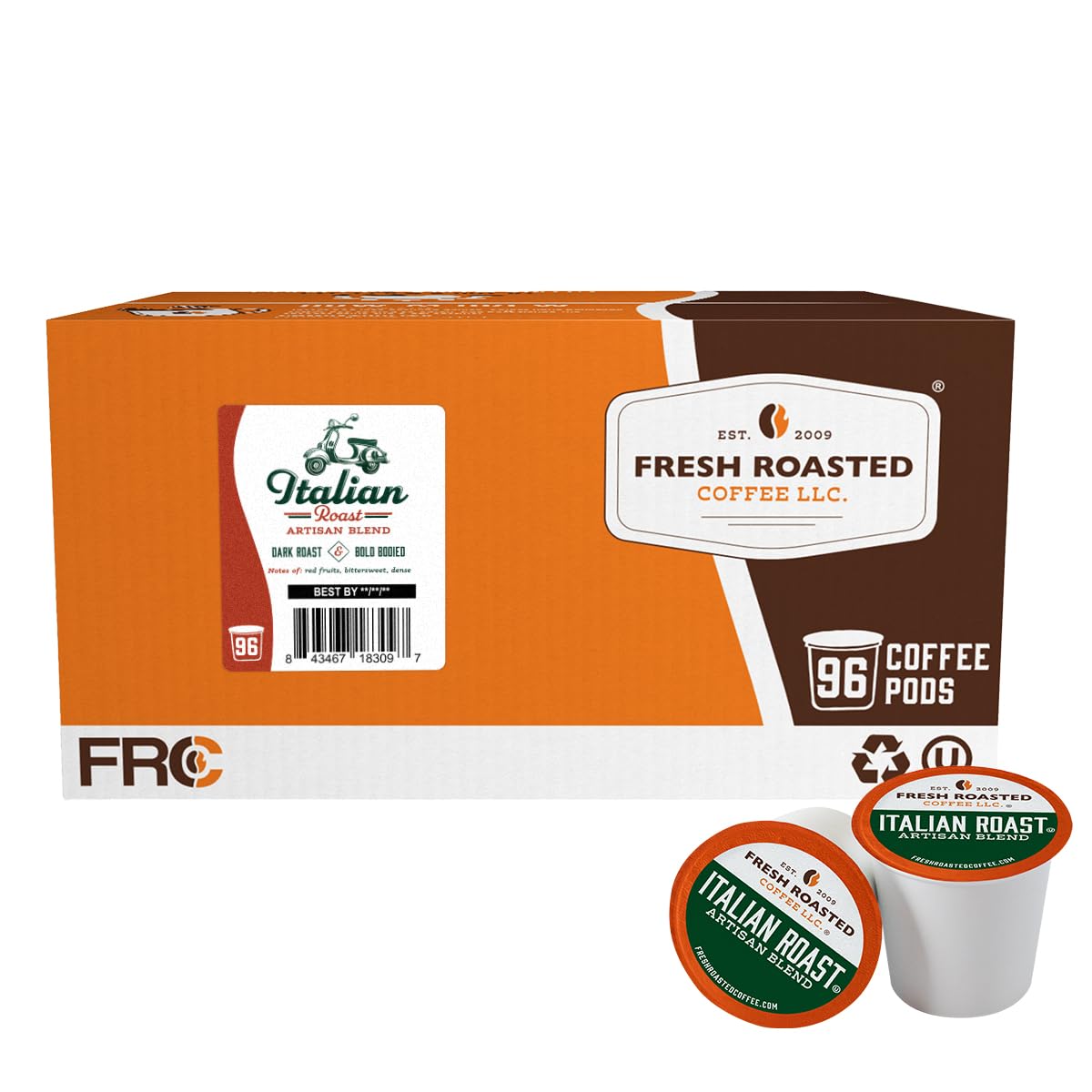 Fresh-Roasted-Coffee,-Italian-Roast,-Dark,-96-Pods-for-K-Cup-Brewers---2964