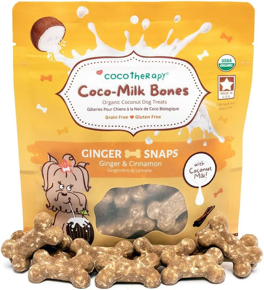 CocoTherapy-Coco-Milk-Bones-Dog-Treat-(Ginger-Snaps)-6-Oz.-------338