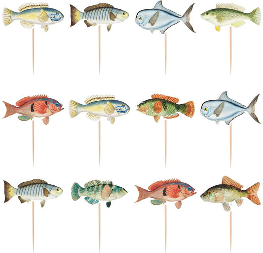 Birthday-Decorations,-20Pcs-2-Side-Fish-Cupcake-388