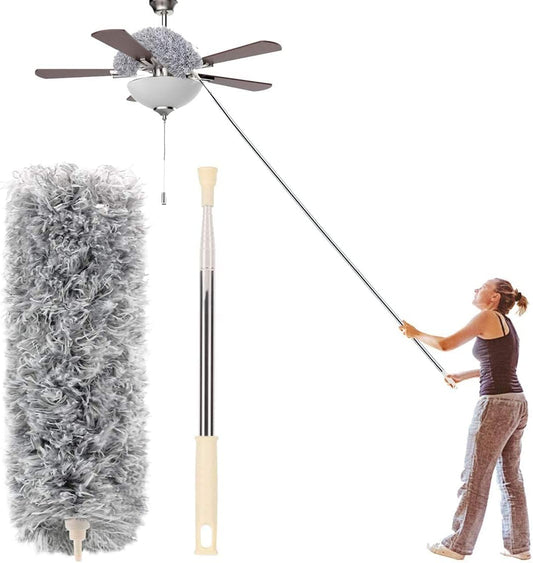 Microfiber-Duster-with-Extension-Pole(Stainless-Steel)-30-to-100'',-with-2761