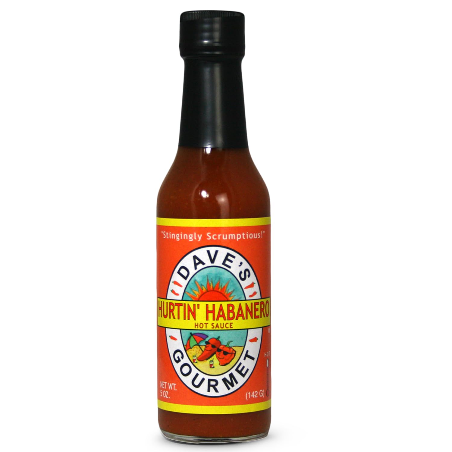 Dave's-Gourmet-Hurtin'-Habanero-Hot-Sauce---Balanced-Moderate-Heat-with-Habanero,-1210
