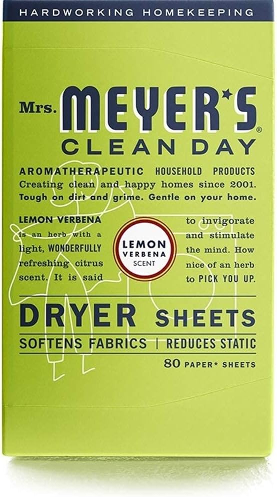 MRS.-MEYER'S-CLEAN-DAY-Dryer-Sheets,-80-Count-(Lemon-Verbena,-897