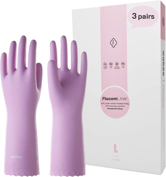 LANON-3-Pairs-wahoo-Skin-Friendly-Cleaning-Gloves,-Dishwashing-Kitchen-Gloves-3815