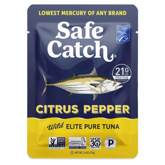 Safe-Catch-Elite-Lowest-Mercury-Wild-Caught-Tuna-Pouch-Citrus-Pepper-Seasoned-Fish,-Paleo,-1112