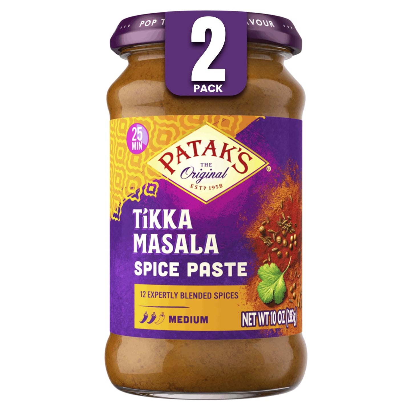 Patak’s-Tikka-Masala-Spice-Paste---Medium-Indian-Curry-Paste-w/a-Blend-180