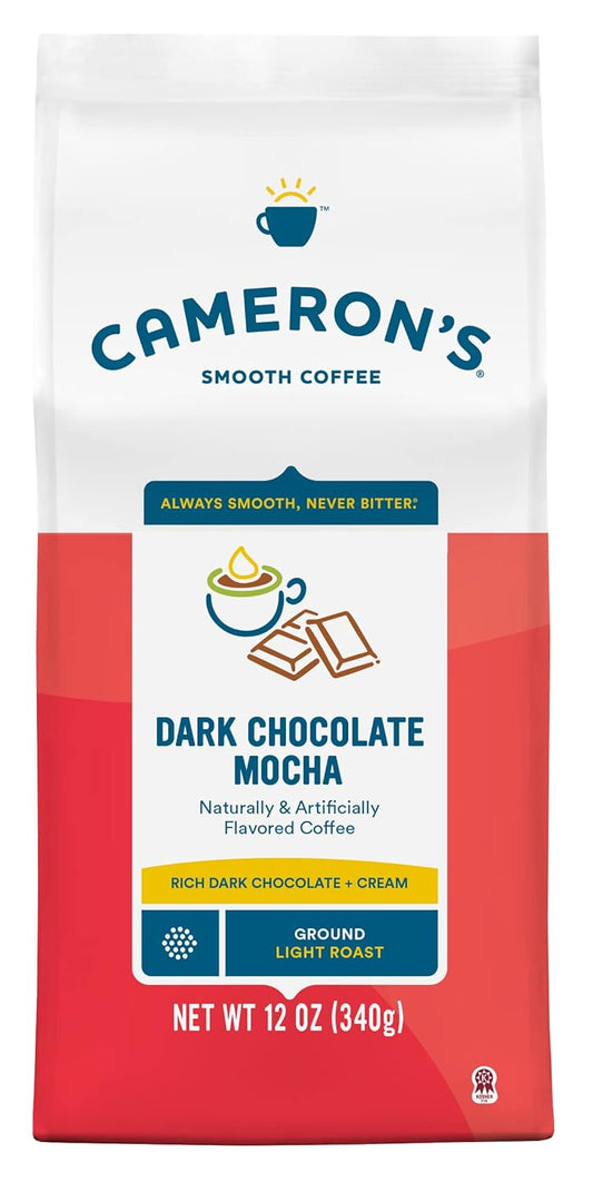 Cameron's-Coffee-Dark-Chocolate-Mocha-Flavored-Ground-Coffee,-Light-Roast,-1-Arabica,-12-Ounce-382