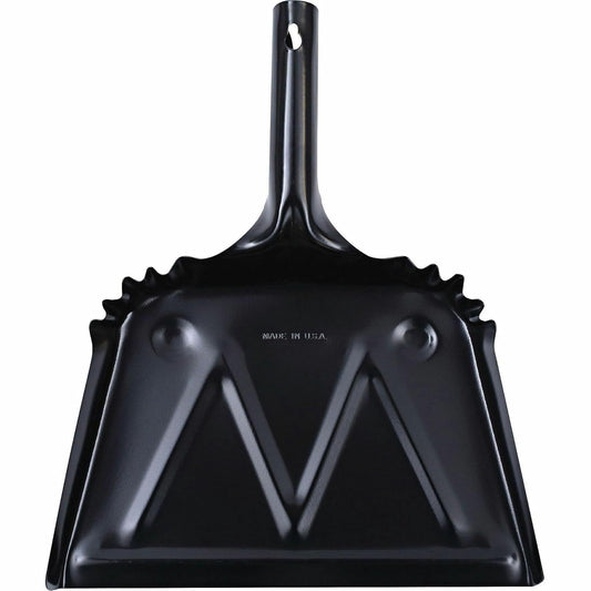 Genuine-Joe-Heavy-Duty-Black-Metal-Dustpan,-12"-------4297