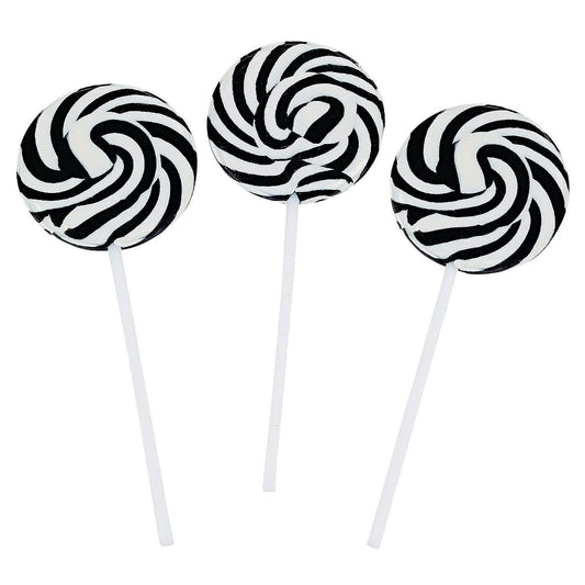 BLACK-SWIRL-LOLLIPOPS---24-SUCKERS-INDIVIDUALLY-WRAPPED-2835
