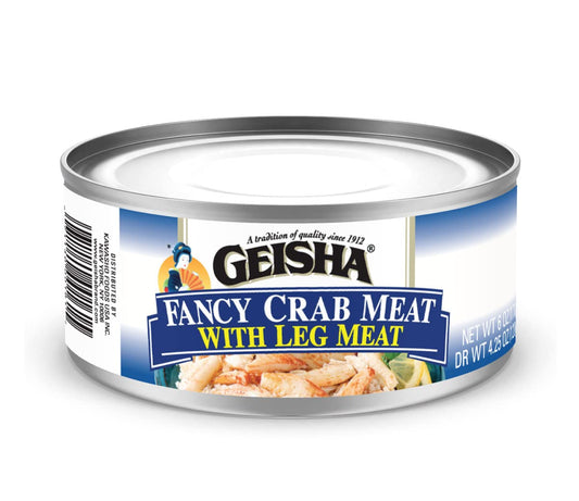 GEISHA-Fancy-Crab-Meat-with-Leg-Meat-6OZ.-(Pack-of-12),-Swimming-Crab|-101